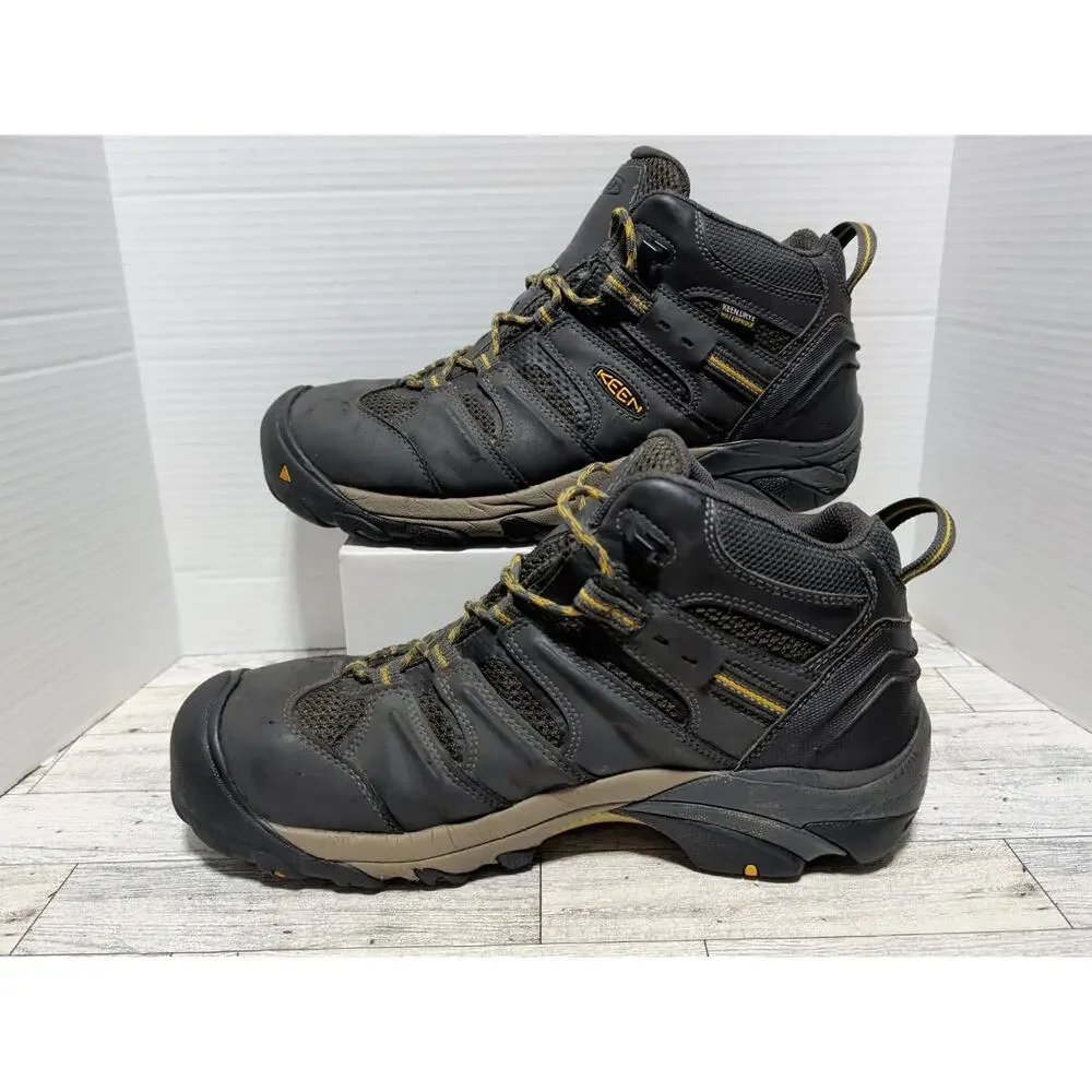 KEEN Utility Lansing Mid Waterproof Safety Steel Toe Boots Mens Size 13EE WIDE